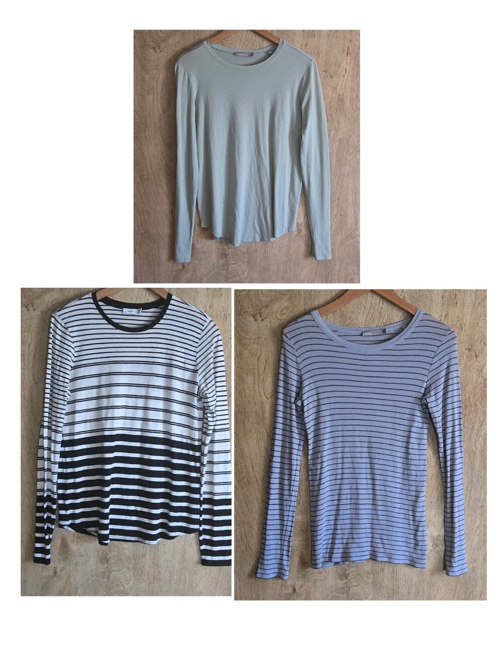 Vince Pima Cotton Long Sleeve Shirts Lot Of 3